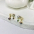 Aros fantasía dorado alfiler colgante flor y corazón strass - comprar online
