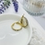 Argollas doradas con strass 2cm