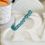Pulsera trenza canutillos turquesa