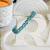 Pulsera trenza canutillos turquesa