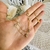 Pulsera dorada doble cadena y strass