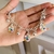 Pulsera acero blanco gotas multicolor