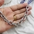 Pulsera eslabones grandes con rayas 18cm