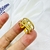 Anillo dorado ancho triple con strass - comprar online