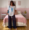 Pantalón de encaje azul - comprar online