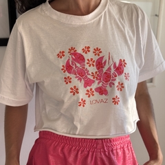 remera croptop flower crab en internet