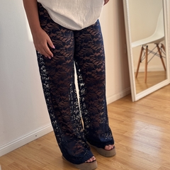 Pantalón de encaje azul - tienda online