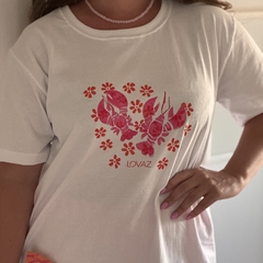 remera oversize flower crab - tienda online