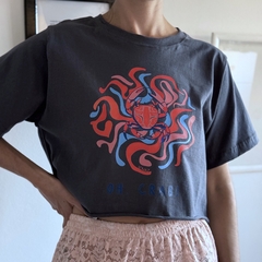 remera croptop oh crab - LOVAZ