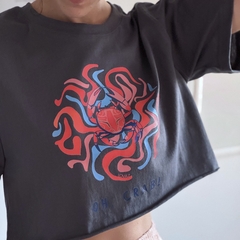 remera croptop oh crab - tienda online