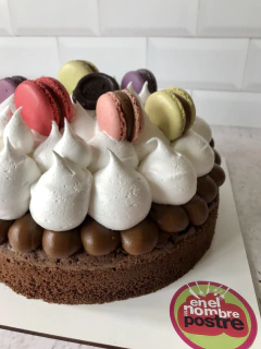 Brownie con dulce de leche y merengue