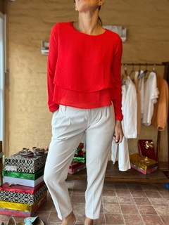 Pantalon natural Mango