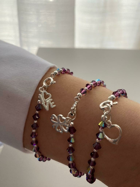 Cristal Violeta con Dije - FRAVA JOYAS