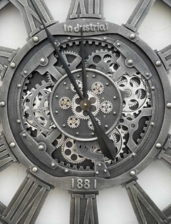 Reloj de pared Industrial con engranajes en movimiento 100 cm en internet