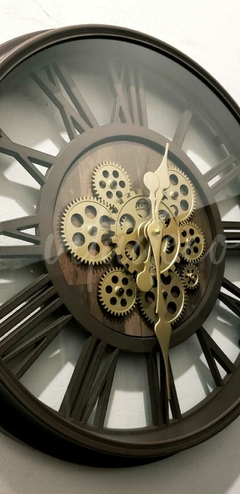 Reloj de pared Brown con mov de engranajes 50cm - comprar online