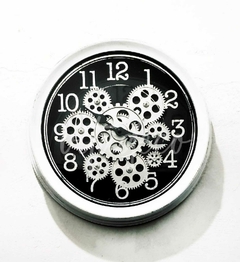 Reloj de pared Edirme White con movimiento de engranajes 35cm