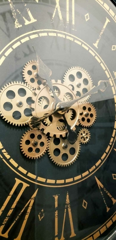 Reloj de pared MARDIN NEW 60 cm de diámetro con engranajes en mov - tienda online