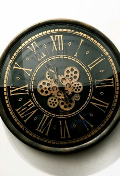 Reloj de pared MARDIN NEW 60 gold cm de diámetro con engranajes en mov en internet