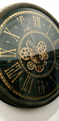 Reloj de pared MARDIN NEW 60 gold cm de diámetro con engranajes en mov