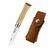 Navaja Opinel Inox Nº9 con mango de madera y vaina de gamuza marrón.