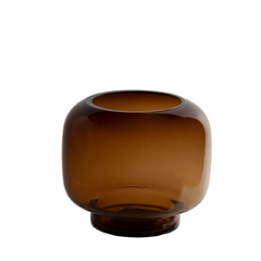 Jarron de vidrio color cafe - comprar online