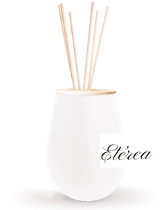 Vaso Difusor - BLANCO con varillas Naturales