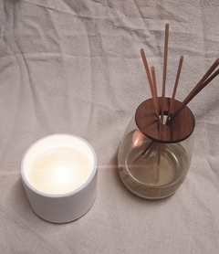Vaso Difusor - TRANSPARENTE, con varillas naturales. - Etérea Velas