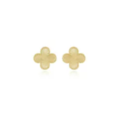 Brinco Trevo Dourado banhado em ouro 18k na internet