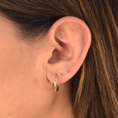 Brinco Argola Lisa G banhado em ouro 18k - comprar online