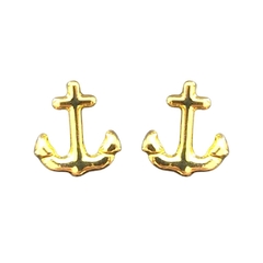 Brinco Âncora folheado em ouro 18k
