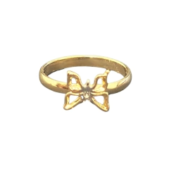Anel Infantil Borboleta folheado em ouro 18k