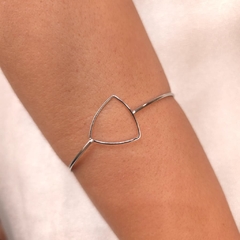 Bracelete Triângulo Abaulado Vazado Steel