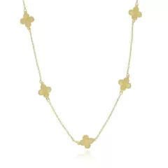 Colar Trevo Dourado 53cm+10cm banhado em ouro 18k na internet