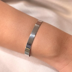 Bracelete Liso banhado em Platina