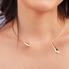 Chocker Aro Duas Gotas banhado em ouro 18k - comprar online