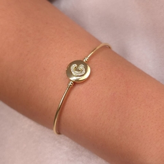 Bracelete Letra G Cravejada Click banhado em ouro 18k - comprar online