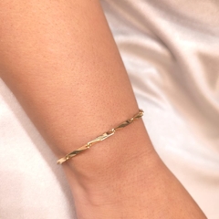 Pulseira Corrente Palito Diamantada 18cm banhado em ouro 18k - comprar online