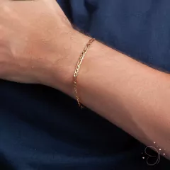 Pulseira 3x1 18cm banhado em ouro 18k