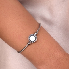 Bracelete Torcido Inspiração Madrepérola Steel