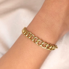Pulseira Elo Grumet folheado em ouro 18k