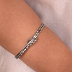 Bracelete Dois Fios E Nó Steel