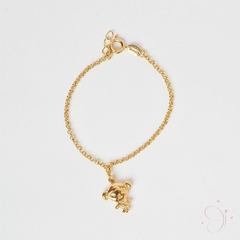 Pulseira Pingente Menina 15cm banhado em ouro 18k - comprar online