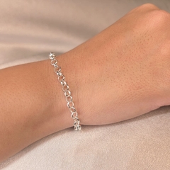 Pulseira Elo Português banhado em Prata