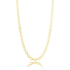 Colar Corrente Gotas Texturizadas folheado em ouro 18k