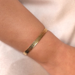 Bracelete Lixado 6mm banhado em ouro 18k - comprar online
