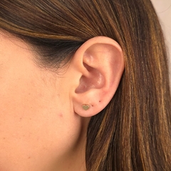 Brinco Coração Liso banhado em ouro 18k
