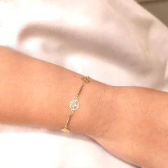 Pulseira Árvore da Vida banhado em ouro 18k - comprar online