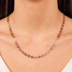 Colar Corrente Gotas Texturizadas folheado em ouro 18k - comprar online