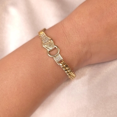 Pulseira Elo Grumet Cobra banhado em ouro 18k - comprar online