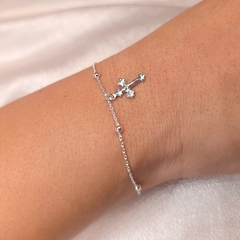 Pulseira Terço Bolinha banhado em Prata
